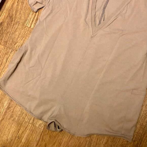 Free People Movement Tan Mocha Latte Hot Shot Tee Romper Size Large - Picture 10 of 14